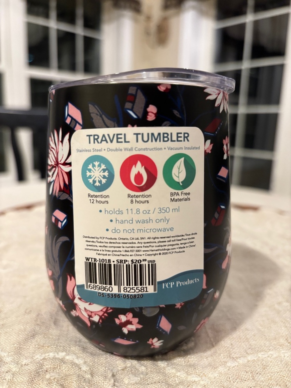 Floral with Books. Stemless Insulated Tumbler NWT - Picture 9 of 9